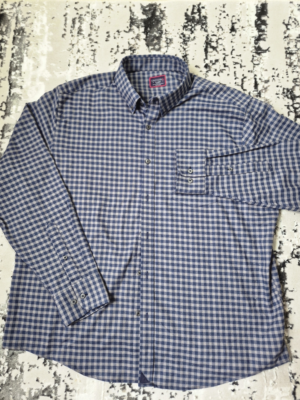 UNTUCKit Bergstrom Blue Plaid Button Down Shirt Warm SOFT Long Sleeve XL